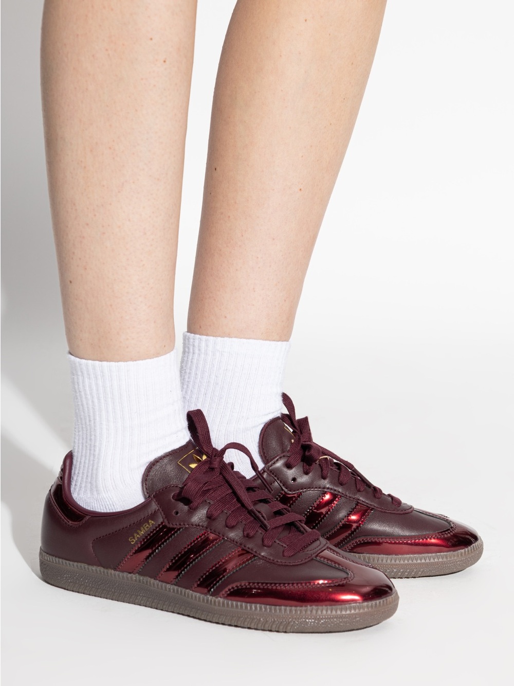 adidas Samba OG Maroon / Metallic / Gold - Picture 2 of 10